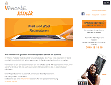 Tablet Screenshot of iphoneklinik.ch
